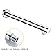 Lotusfalls 16 Inch Shower Arm Extension with Attached Flange Extra Long Rainfall Showerhead Extender Universal Bathroom Component Stainless Steel Straight Wall-Mounted Extended Pipe, Chrome Finish