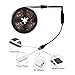 G GEEKEEP Led Light Strip Battery Powered USB Sticky RGB SMD 5050 Dimmable Light Rope 2M/6.56FT with RF Remote