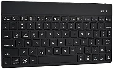 Archos 7 / 70 / 101 / FamilyPad 2 keyboard, COOPER AURORA 7-Color Backlight LED Bluetooth Premium Wireless Portable Tablet Keyboard Laptop Keys, 60hr+ Rechargeable Battery (Black)