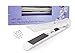 Nano-Titanium Hair Straightener 1 Inch Bling Flat Iron Professional Dual Voltage Straightening Irons, MCH Instant Heat-up 470 Quick Styling, LCD Display, Gorgeous Rhinestone (SILVER WHITE)