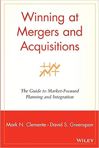 Winning At Mergers And Acquisitions The Guide To Market Focused Planning And Integration Clemente Mark N Greenspan David S 9780471190561 Amazon Com Books Winning At Mergers And Acquisitions The Guide To Market Focused Planning And Integration Clemente Mark N Greenspan David S 9780471190561 Amazon Com Books