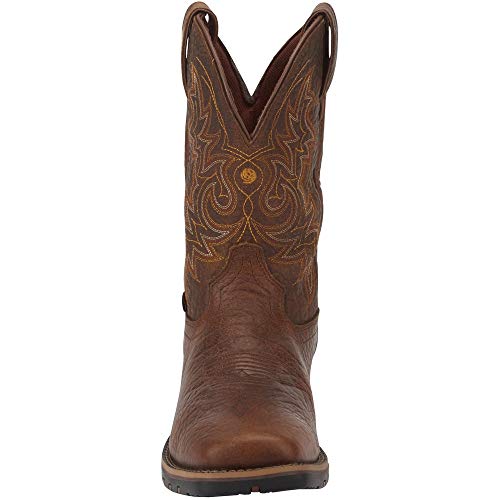 Justin Men's Fireman Western Boot Square Toe Brown 11 D(M) US on