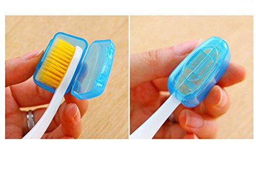 VNDEFUL 1 Set (5PCS) Travel Toothbrush Head Cover Case Cap for Home Travel Outdoor Camping Brush Cleaner Protect