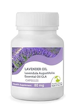 LAVENDEL ÖL Lavendula augustifolia 80mg GLA X250 Kapseln Flasche Heathy Herkunft Stimmung