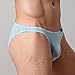 Napoo Men's Underwear Bikini Briefs See Through Boxer Briefs Bulge Pouch Hot Shorts Mens G-String Underpants(Blue,L)