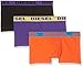Diesel Men's 3-Pack Shawn Stretch Boxer Trunk, Purple/Orange/Black, Small