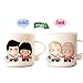 Z ZICOME 320ml Color Changing Coffee Cup Morning Mug with Coffee Tea Milk Spoon, Handwash Recommended, Spending a Lifetime Loving You