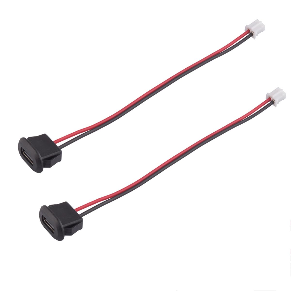 Treedix Type-C Port Waterproof Female Connector Jack USB Female Chassis Connector Waterproof Type C with Card Buckle Spare Parts Durable High Performance Replacement (2pcs)