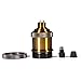 Vintage E26 Lamp Socket, Industrial Edison Retro Pendant Lamp Holder, 600℃ Heat Resistant Ceramics Light Socket for DIY Lighting, 3 Packs (Black Color)
