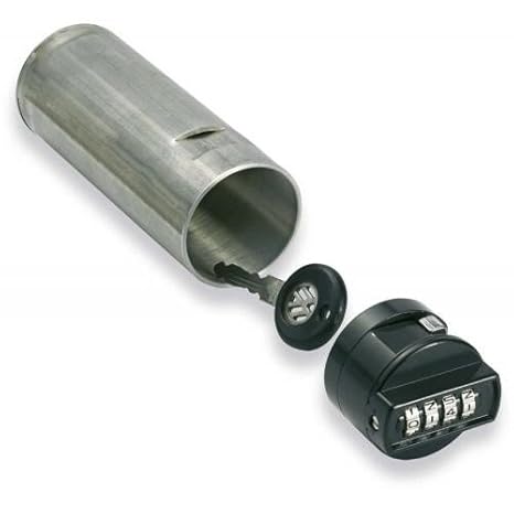 Kruse PZ SchlüsselSafe code - Rohrtresor für den Wandeinbau mit 4-stelligem Zahlenschloss - 51mm Durchmesser - aus Edelstahl