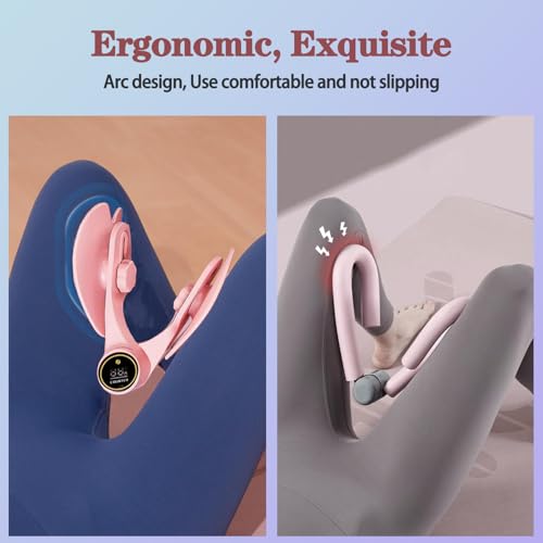YJUFoar Hip & Thigh Trainer with Display Counter, Pelvic Floor Exercise Device, 3-Level Resistance Adjustable Inner Thigh Master for Women, Home Fitness Equipment for Hip, Legs & Buttocks
