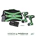 Hitachi KC18DGLS 18V Lithium Ion Cordless Combo Kit DV18DGL Hammer Drill & WH18DGL Impact Driver with 2 - 1.5Ah Batteries