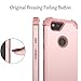 Lokass Case for Google Pixel 2 Three Layer Heavy Duty Hybrid Protection Shockproof Impact Defender Plastic Rubber Silicone Case Fit for Pixel 2, Rose Gold