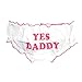 Himifashion P2294 One Size Cute Yes Daddy Prints White Cotton Panties Women Underwear