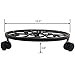 Metal Plant Caddy Heavy Duty Iron Plant Dolly on Round Rack Rustproof Sturdy Potted Plant Stand with Rolling Wheels Garden Plant Container Indoor Outdoor Planter Trolley Casters for Garden and Homethumb 2