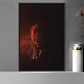 signwin Framed Canvas Wall Art Lions Animals Chic...