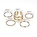 FINETOO 5Pcs Midi Ring Set Gold Finger Stackable Rings Set for Women/Girl¡­