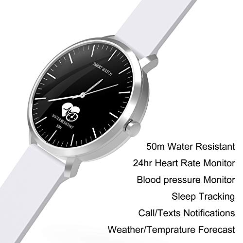 BingoFit Surf Smartwatch Sport Smartwatch Touchscreen Smart Watch Quartz Analog Watch for Men Women 50M Water-Resistant Activity Tracker with Pedometer Fitness Tracker HR BP Monitor for Men Women - Thumbnail 3