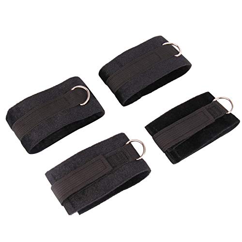 Furry Handcuff Under The Bed Nylon Straps Adjustable Handcuffs with Ankle and Wrist Cuff