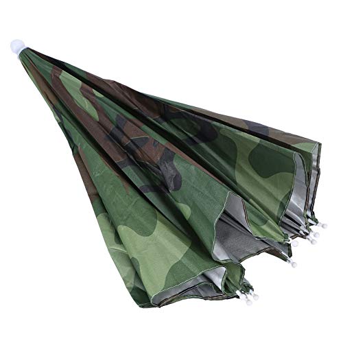 Faltbarer Regenschirm-Kappe, Regenschirm-Mütze, winddichtes Polyester-Material für Angeln, langlebig – Bild 4
