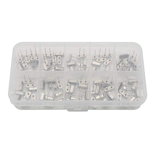 100 Pcs 10 Value DIP Quartz Crystal Oscillator 4MHz, 4.096MHz, 6MHz, 8MHz, 10MHz, 11.0592MHz, 12MHz, 16MHz, 20MHz, 24MHz Crystal Resonators Oscillator Assortment Kit Each of 10Pcs