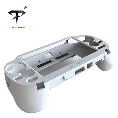 New Matte Non-Slip L3 R3 Hand Grip Handle Joypad Stand Case with L2 R2 Trigger Button Grips Holder for PSV 1000 PS VITA 1000 Game Console-White.