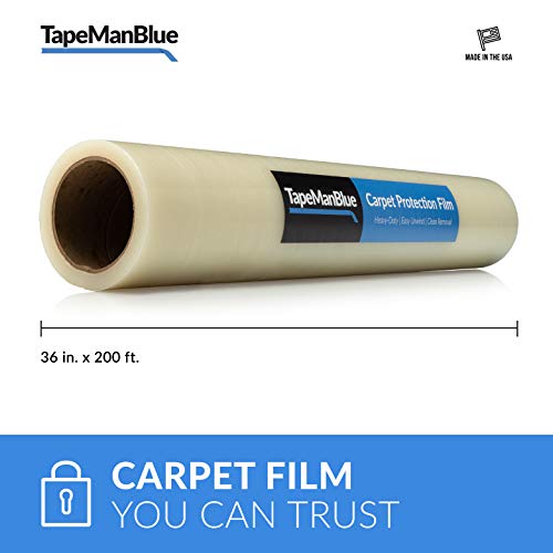 Carpet-Protection-Film-36-x-200-roll-Made-in-The-USA-Easy-Unwind-Clean-Removal-Strongest-and-Most-Durable-Carpet-Protector-Clear-Self-Adhesive-Surface-Protective-Film