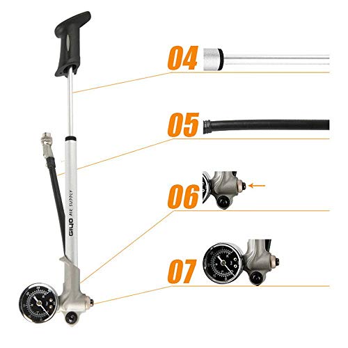 LUBAN High Pressure Shock Pump for Motorcycle Bike - Thumbnail 5