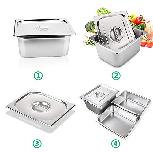 image for Kitma 1/2 Size Stainless Steel Solid Steam Table Pan Cover, Half Size 