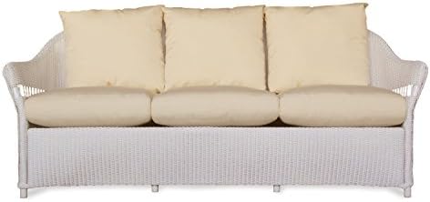 Lloyd Flanders 72255-001-753 Freeport Collection Sofa in White Loom Finish, Senza Amber