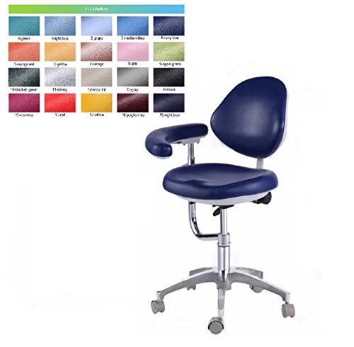 Aphrodite Dental Stool Assistant Stool Dental Assistant Chair with Armrest PU Leather Height Adjustable by Purple-Violet - Thumbnail 6