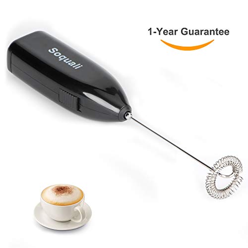 Milk Frother Handheld, Coffee Frother Battery Operated - Portable Hand Mixer Whisk for Bulletproof Coffee, Latte, Cappuccino, Matcha, Easy to Operate and Get Creamy Froth Quickly