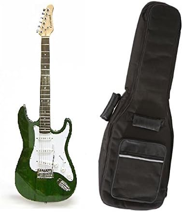Crestwood Deluxe Double Cutaway Electric Guitar ST920TG (Stratocaster Style Electric Guitar) W/ Deluxe Stronghold Electric guitar bag exclusively sold through AAA Musical