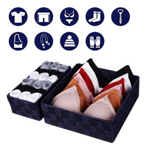 image for KEDSUM Woven Storage Box Cube Basket Bin Container Tote Cube Organizer
