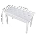 AW Piano Bench Stool Dual PU Padded Keyboard Double Storage Bookcase Seat Chair 29