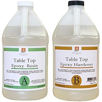 epoxy resin kit table gallon gloss super coating gal hardener clear crystal tabletops coatings walmart