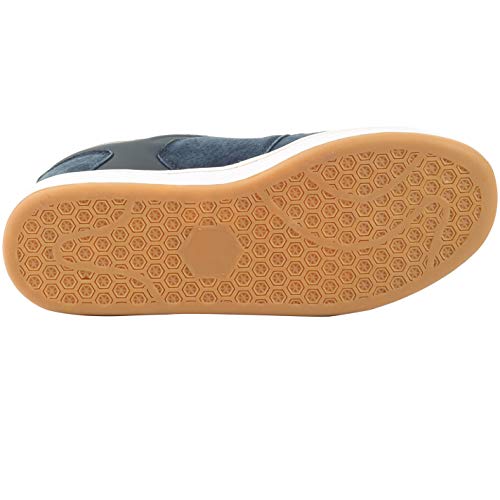 Steel Edge Skater Style Safety Toe Athletic Shoes for Men, Solid Rubber