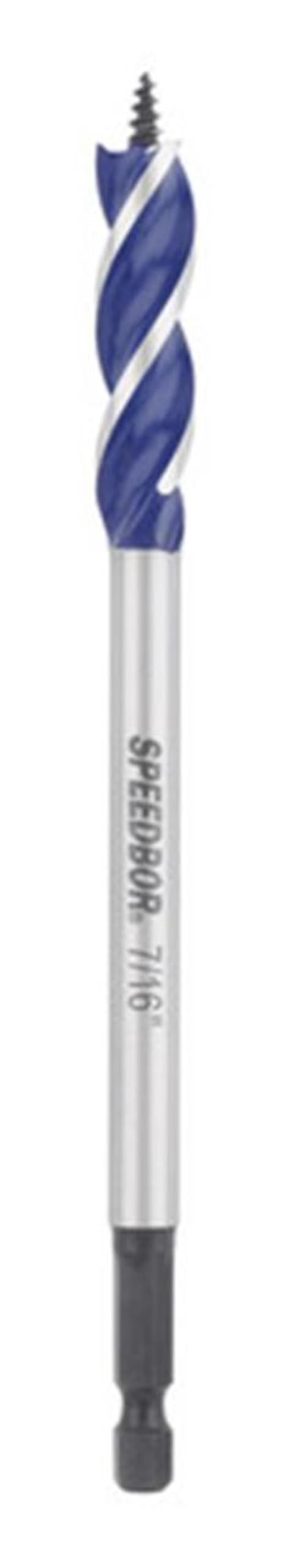 IRWIN SPEEDBOR Tri Flute Wood Drill Bit 7/16"(3041015), Black