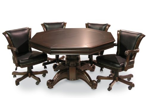 Executive Game Table Set (with 4 Chairs) (Mahogany)