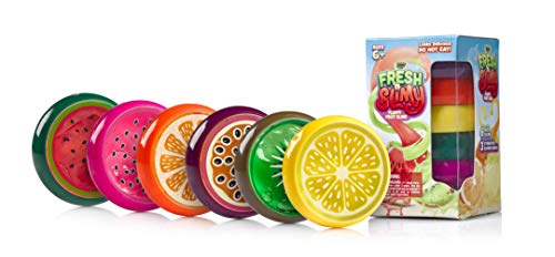 YoYa Toys Fresh ‘N Slimy Fluffy Fruit Slime [6-Pack] | Kiwi, Lemon, Orange, Watermelon, Dragon Fruit & Passion Fruit Sludge Slimes 3 Straws to Make Bubbles | Great Kids & Adults - Thumbnail 4
