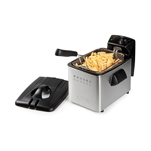 Domo-DO465FR-Stainless-Steel-Deep-Fryer-3000-W-4-liters Domo DO465FR Stainless Steel Deep Fryer, 3000 W, 4 liters