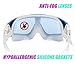 USHAKE Adult Swim Goggles, Large Swimming Goggles with Anti-Fog Light Blue Lens for Adult or Youth Outdoor Ocean Swimming Goggles
