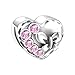SOUFEEL Swarovski Crystal Present Shape in Heart Charm 925 Sterling Silver Fit European Bracelets
