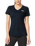 Baleaf Women's Workout V-Neck T-Shirt Short Sleeve Moisture Wicking Running Tops