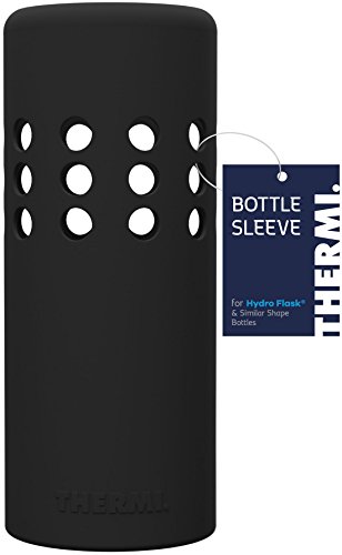 Thermi Protective Silicone Sleeve for Hydro Flask Water Bottles (Nero Black, 40oz)