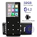 MP3 Player with Bluetooth 4.2, Fauna 32GB Portable Lossless Sound Metal Music Player with Internal Speaker, FM Radio Armband Pedometer Voice Recorder Touch Button, Support up to 128GB, Gift Packing