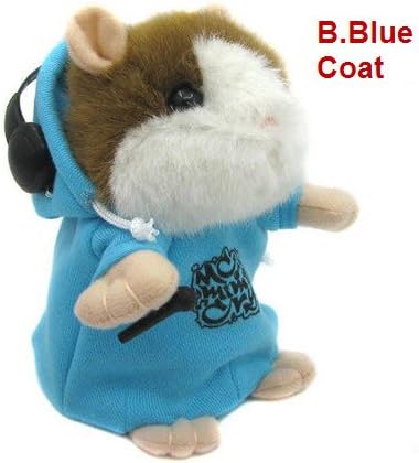 Amazon 14 New話すdjハムスターボイスレコーダーぬいぐるみ電子のおもちゃ古典的なアクションは おもちゃ赤ちゃんのおもちゃ送料無料フィギュア Blue 電動ロボット おもちゃ