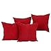 Deconovo Corduroy Pillow Case Cushion Cover with Invisible Zipper 18 x 18 Inch (Corduroy 18x18 Inch-4pcs, Red)