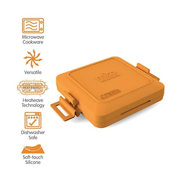 Morphy-Richards-511644-MICO-Toastie-Toasted-Sandwich-Maker-Microwavable-Cookware-Silicone-and-coated-metal-Orange Morphy Richards 511644 MICO Toastie Toasted Sandwich Maker Microwavable Cookware, Silicone and Coated Metal, Orange