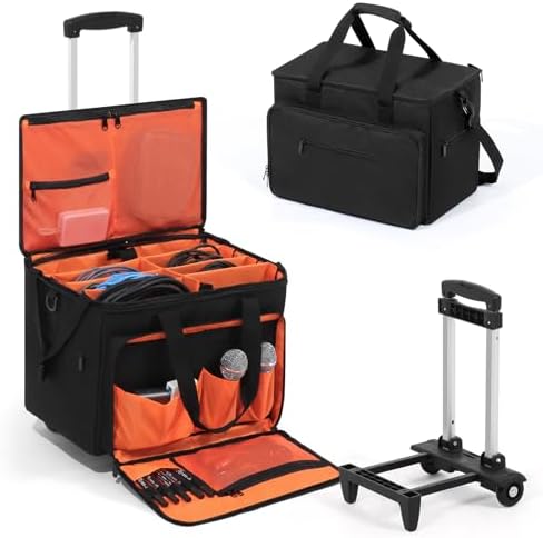 Amazon.com: XIDIHF Large DJ Cable Gig Bag with Adjustable Dividers